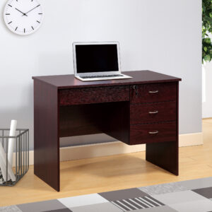 Mahogany Desk with Locking Drawers Perfect for Home Office Storage and Workspace (CD1203-MHG U)