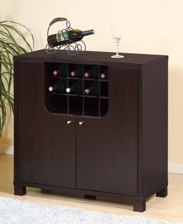 Wine Cabinet Red Cocoa Wooden Wine Bottle Rack (13805) - Image 4