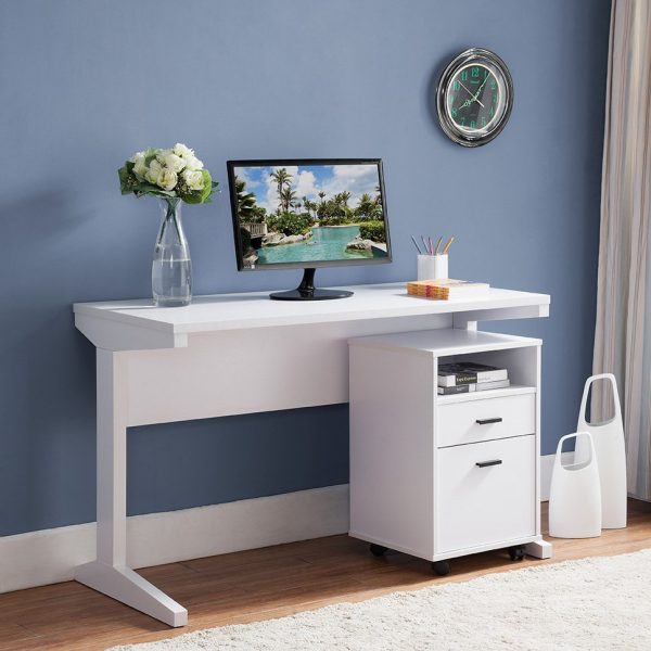 Contemporary White Writing Desk (151179) - Image 2