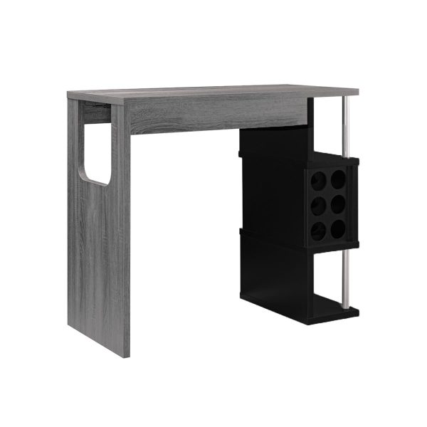 Bar Table Distressed Grey & Black Wine Glass Holder (182335) - Image 3