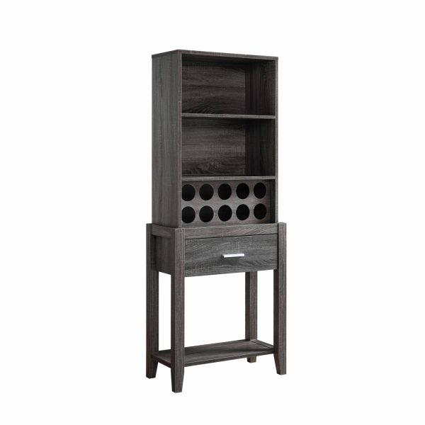 Bar Cabinet One Drawer Three Shelves Wine Bottle Rack (212924) - Image 4