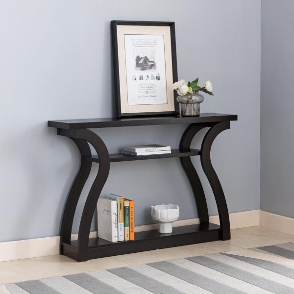 Three-Tier Shelf-Red Cocoa-Entryway Console Table (212947)