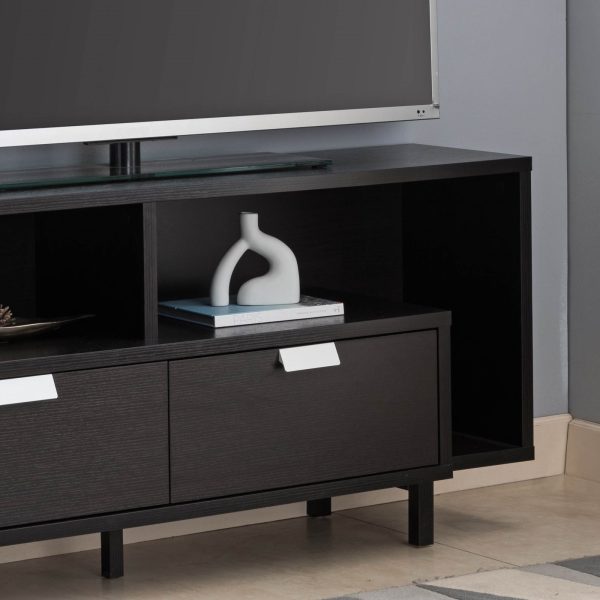 Red Cocoa TV Stand with Drawers & Shelves 60-Inch Media Console (212957) - Image 2