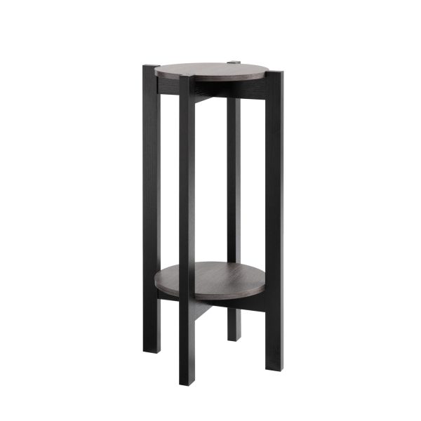 Two-Tier Plant Stand- Distressed Grey & Black (223056) - Image 2