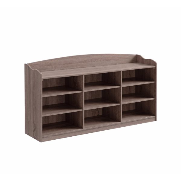 Dark Taupe 9-Shelf Shoe Rack Stylish Shoe Storage Organizer (223077) - Image 3