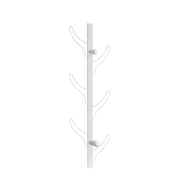 White Metal Coat & Hat Rack Wall-Mounted Entryway Organizer (223092) - Image 4