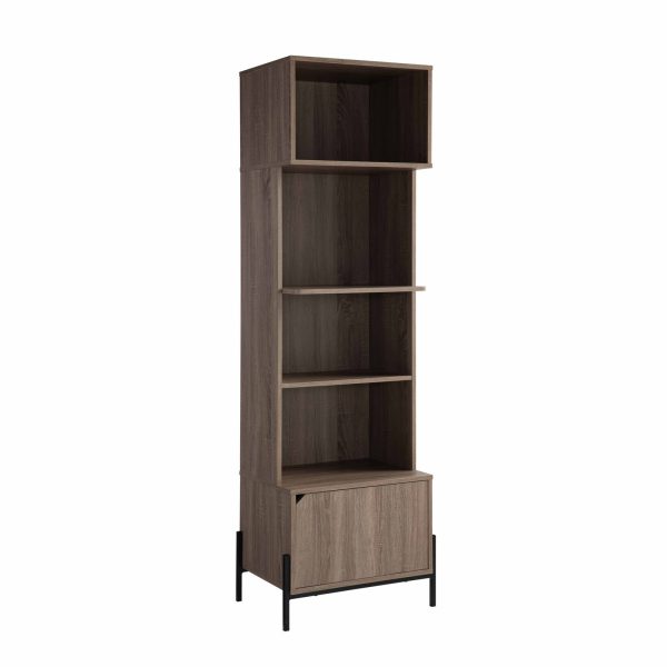 Baker's Cabinet Dark Taupe Four Shelves Display Cabinet (223107) - Image 3