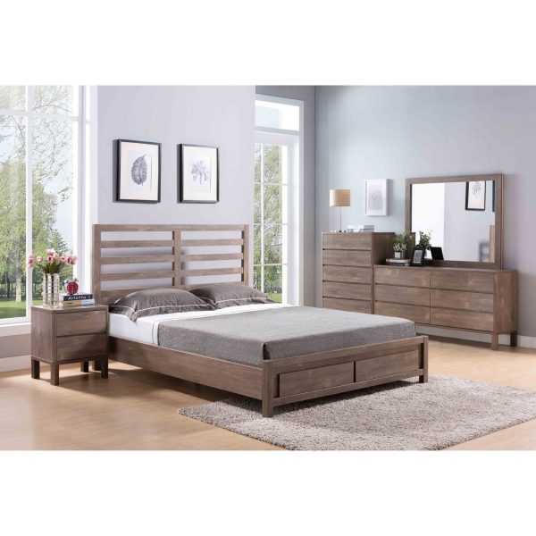 Queen Platform Bed Frame Hazelnut (B3702Q) - Image 2