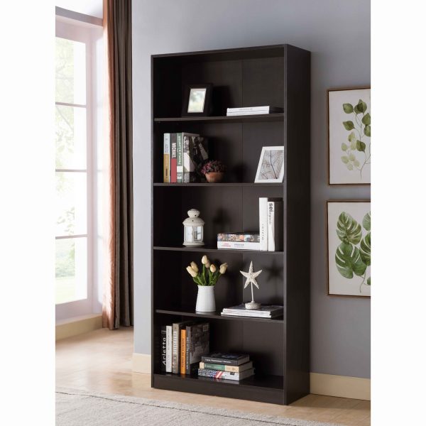 Five Tier Red Cocoa Bookcase Stylish and Versatile Storage Solution (BC26555-5 RC)