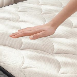 Texture of 12" Euro Hybrid Top Pocket Coil and Memory Foam Mattress (MPS1201)