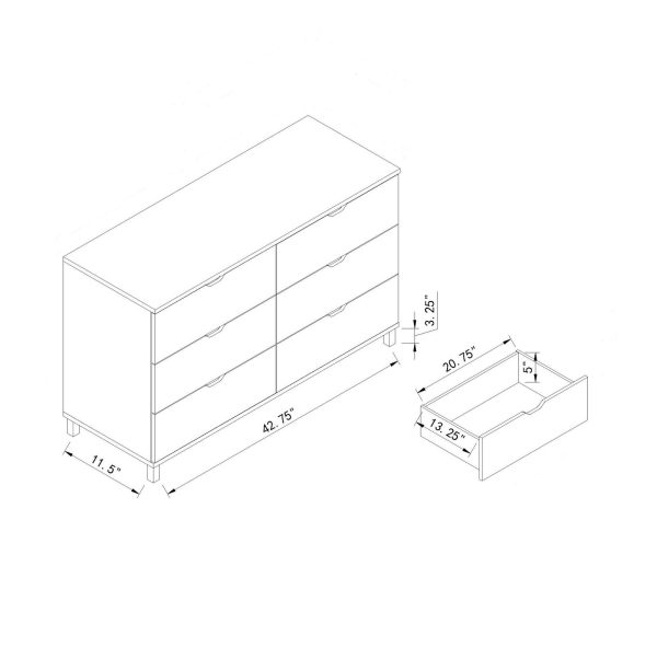 6 Drawer Dresser Hazelnut (Y2204) - Image 5