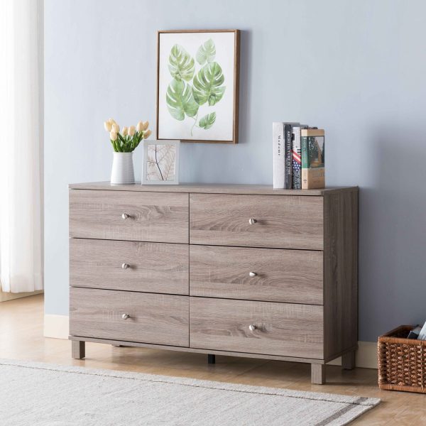 6 Drawer Dresser Dark Taupe (Y5304)