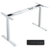 White Height Adjustable Dual Motor 3 Stage Standing Desk Frame (DSK812)