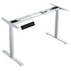 White Height Adjustable Dual Motor 3 Stage Standing Desk Frame (DSK812)