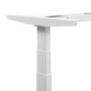 Close-up View of White Height Adjustable Dual Motor 3 Stage Standing Desk Frame (DSK812)