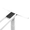 Close-up View of White Height Adjustable Dual Motor 3 Stage Standing Desk Frame (DSK812)