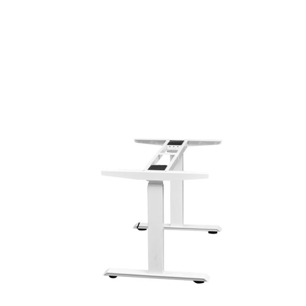 Vertical Adjustment of White Height Adjustable Dual Motor 3 Stage Standing Desk Frame (DSK812)