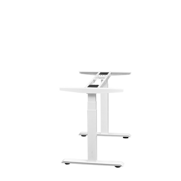 Vertical Adjustment of White Height Adjustable Dual Motor 3 Stage Standing Desk Frame (DSK812)