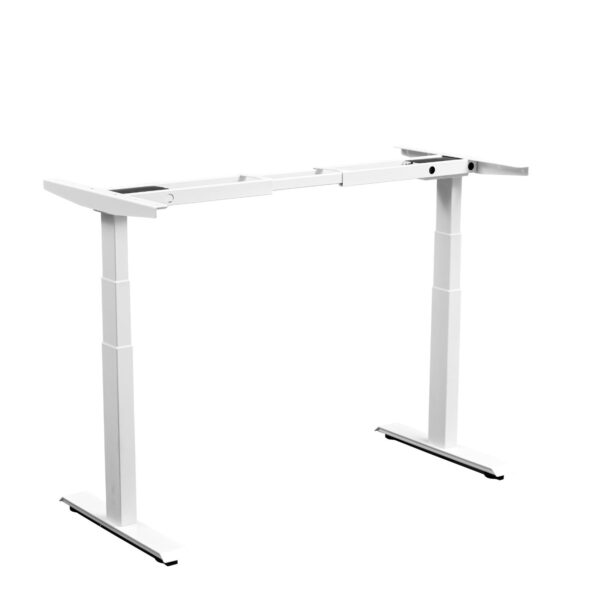 Horizontal Adjustment of White Height Adjustable Dual Motor 3 Stage Standing Desk Frame (DSK812)