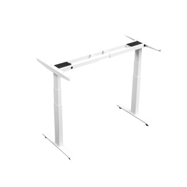 Horizontal Adjustment of White Height Adjustable Dual Motor 3 Stage Standing Desk Frame (DSK812)