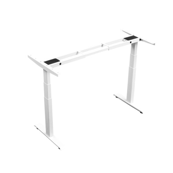 Horizontal Adjustment of White Height Adjustable Dual Motor 3 Stage Standing Desk Frame (DSK812)