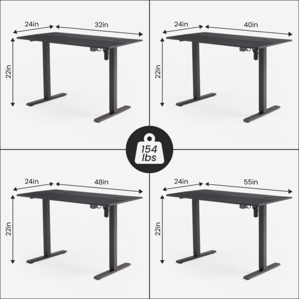 Electric Height Adjustable Standing Desk with Memory Preset Controller Panel (DSK831)