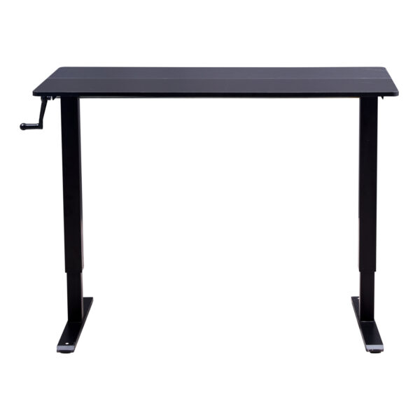 Hand-Crank Standing Desk with Wheels Adjustable Height & Sturdy Design in Black (XYL-816HS)