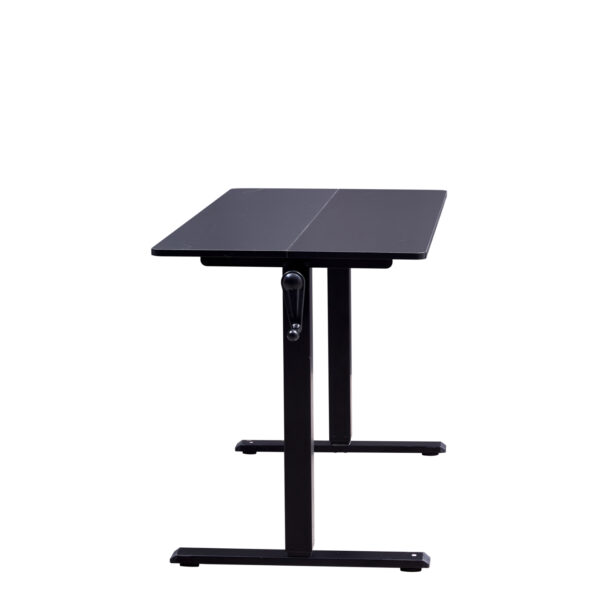 Hand-Crank Standing Desk with Wheels Adjustable Height & Sturdy Design in Black (XYL-816HS)