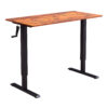 Hand-Crank Standing Desk with Wheels Adjustable Height & Sturdy Design in Brown (XYL-816HS)