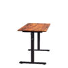 Hand-Crank Standing Desk with Wheels Adjustable Height & Sturdy Design in Brown (XYL-816HS)