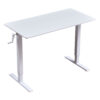 Hand-Crank Standing Desk with Wheels Adjustable Height & Sturdy Design in White (XYL-816HS)