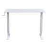 Hand-Crank Standing Desk with Wheels Adjustable Height & Sturdy Design in White (XYL-816HS)