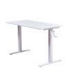 Hand-Crank Standing Desk with Wheels Adjustable Height & Sturdy Design in White (XYL-816HS)