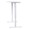 Hand-Crank Standing Desk with Wheels Adjustable Height & Sturdy Design in White (XYL-816HS)