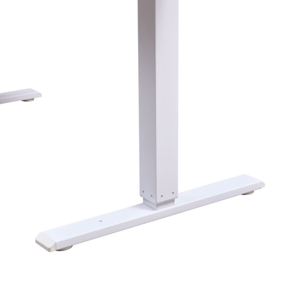 Hand-Crank Standing Desk with Wheels Adjustable Height & Sturdy Design in White (XYL-816HS)