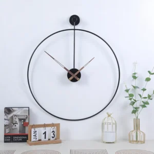 Timeless Elegance: Silent Lightweight Metal Wall Clock (CLOCK01-BLACK)