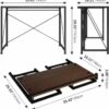 Folding Computer Desk Compact, No-Assembly, and Space-Saving Desk for Office, Study, or Home Use (DESK-HN22)