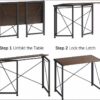 Folding Computer Desk Compact, No-Assembly, and Space-Saving Desk for Office, Study, or Home Use (DESK-HN22)