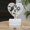 Elegant Heart & Butterfly Wooden Jewelry Rack Set – Durable, Multi-Purpose Organizer for Accessories (Non-Food-3)