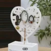 Elegant Heart & Butterfly Wooden Jewelry Rack Set – Durable, Multi-Purpose Organizer for Accessories (Non-Food-3)