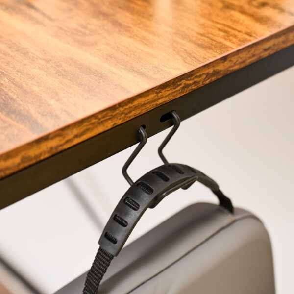 Folding Desk No Assembly Required 39" Writing Computer Desk in Vintage Brown (X001HOF48T)