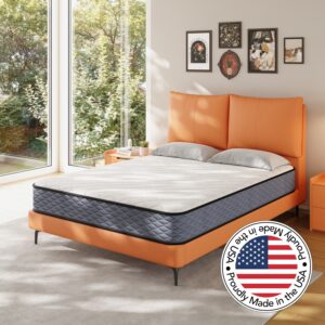 8-Inch Hybrid Pocket Coil and Memory Foam Mattress Made in the USA (MPS0801)