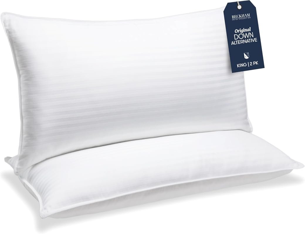 Beckham Hotel Collection King Size Down Alternative Pillows Set of 2 f