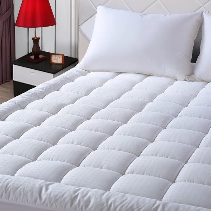 Queen Pillow Top Mattress Topper for Sofa Bed - Quilted, Cooling with 