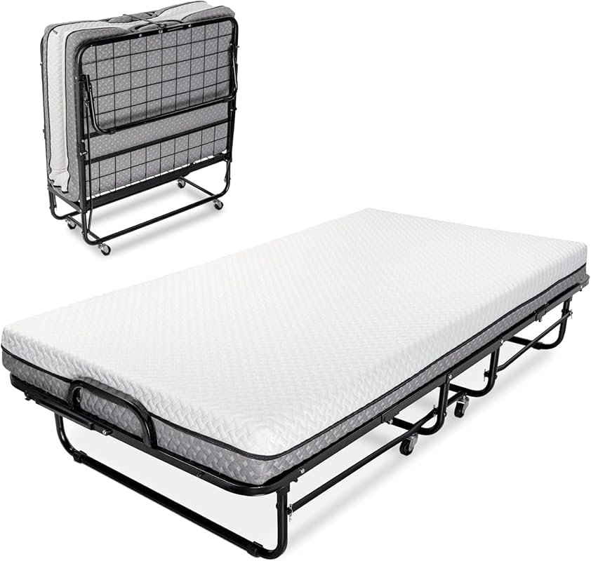 Milliard Twin Deluxe Folding Bed with Luxurious Memory Foam Mattress