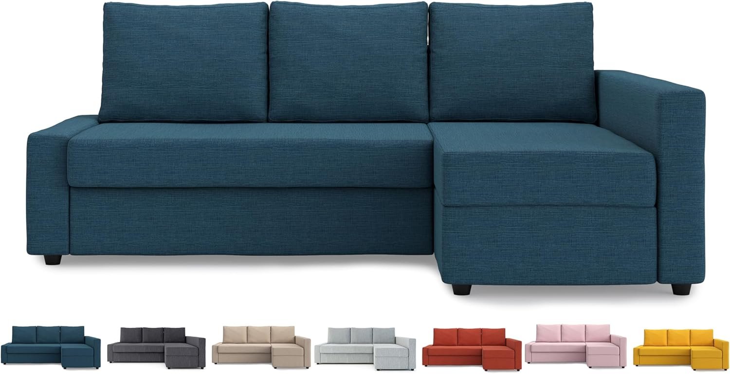 Navy Blue Slipcover for IKEA Friheten Sleeper Sofa Bed with Chaise Cor