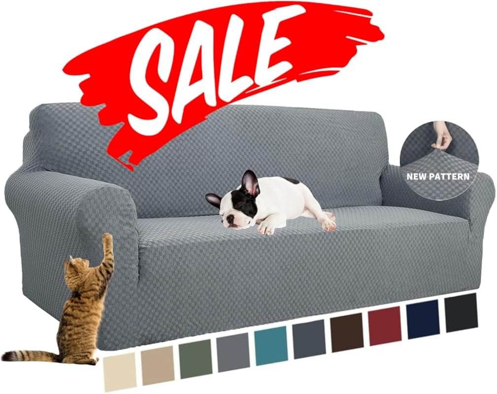 YEMYHOM Couch Cover Latest Jacquard Design High Stretch Sofa Covers fo