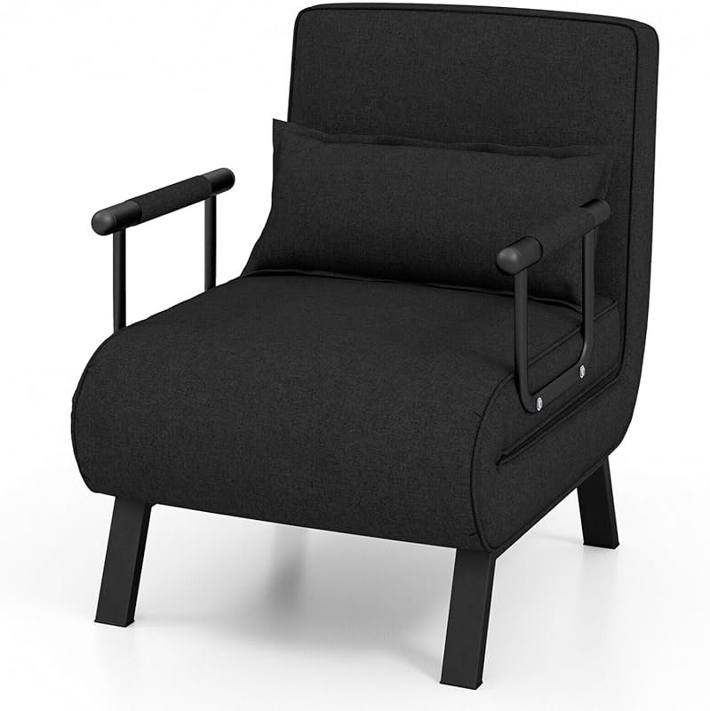 HOMGX 4-in-1 Convertible Recliner Sofa Chair Bed: 6-Position Adjustabl