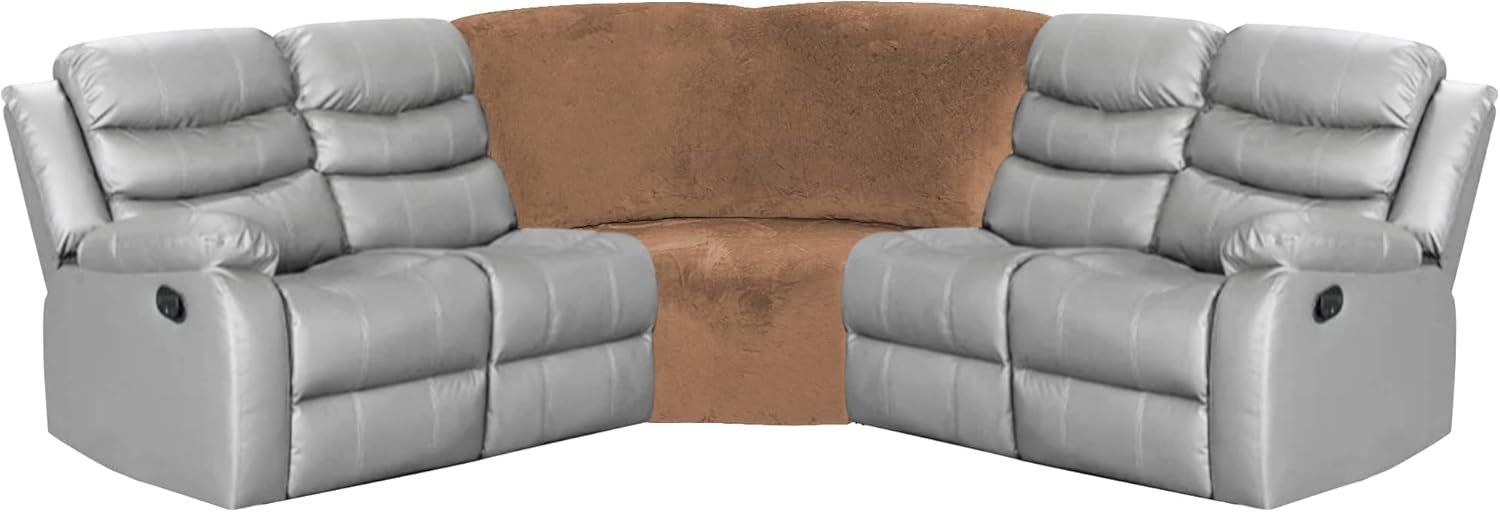 ULTICOR Corner Wedge Seat Cover for L-Shape Recliner Couch in Sand Col