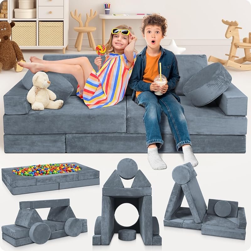 Best Modular Kids Play Sectional Sofa, Convertible Foam with Washable 